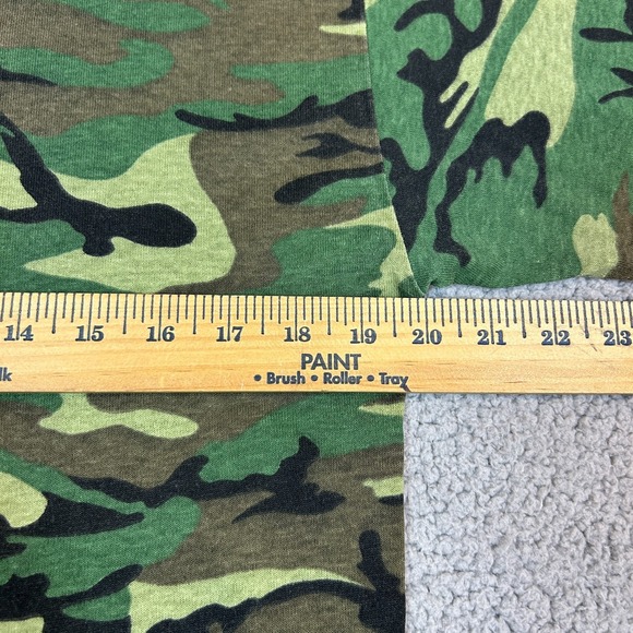 Vintage 80s Rothco Woodland Camo Long Sleeve Pocket Tee Single Stitch Large - Picture 6 of 8